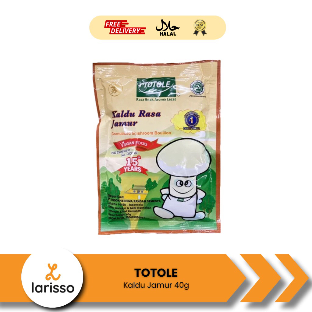 

Totole Kaldu Jamur 40gr - Kaldu Jamur Totole/Kaldu Bubuk