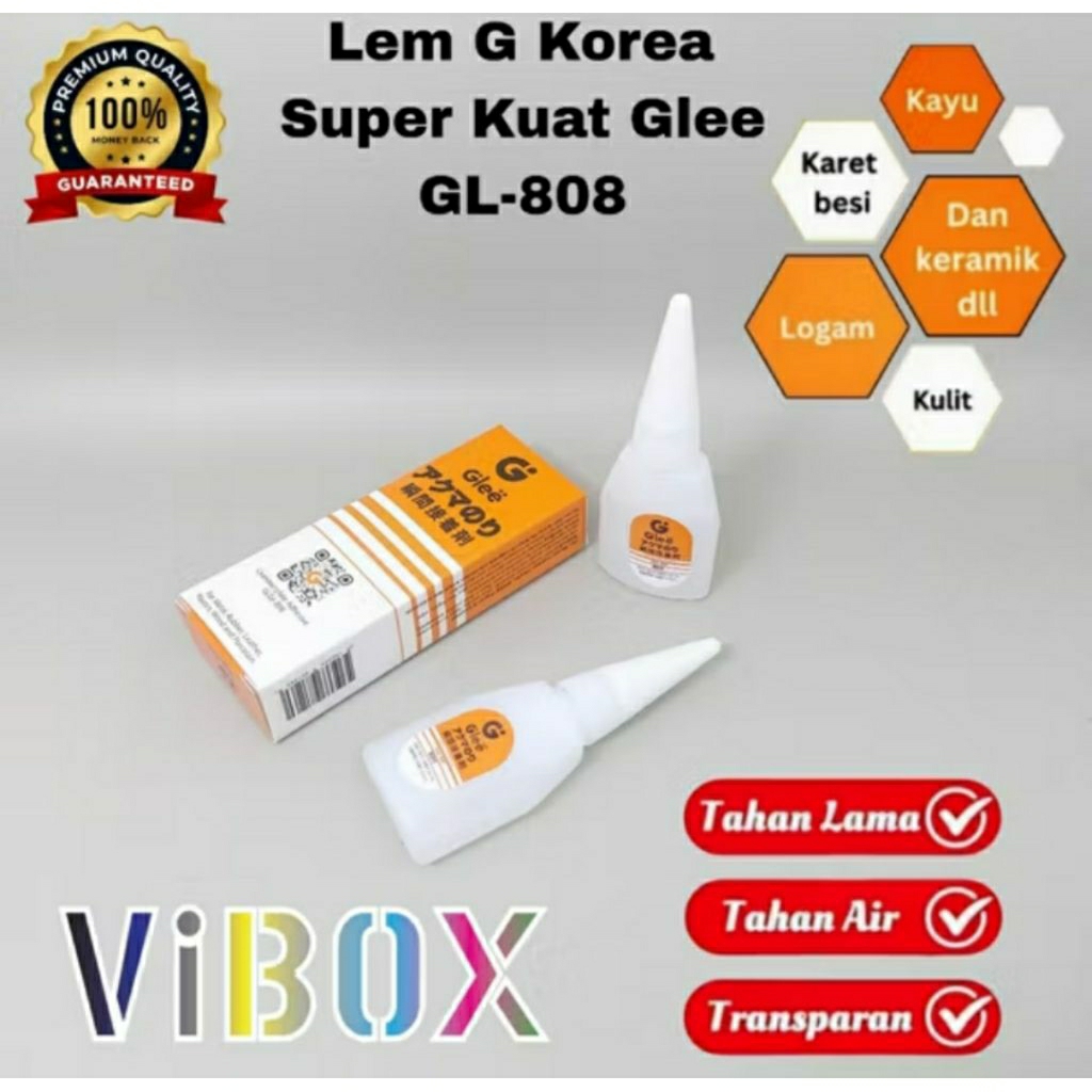 

GLEE GL-808 Lem Korea Instant Cyanoacrylate Glue Serbaguna Lem Perekat Super kuat