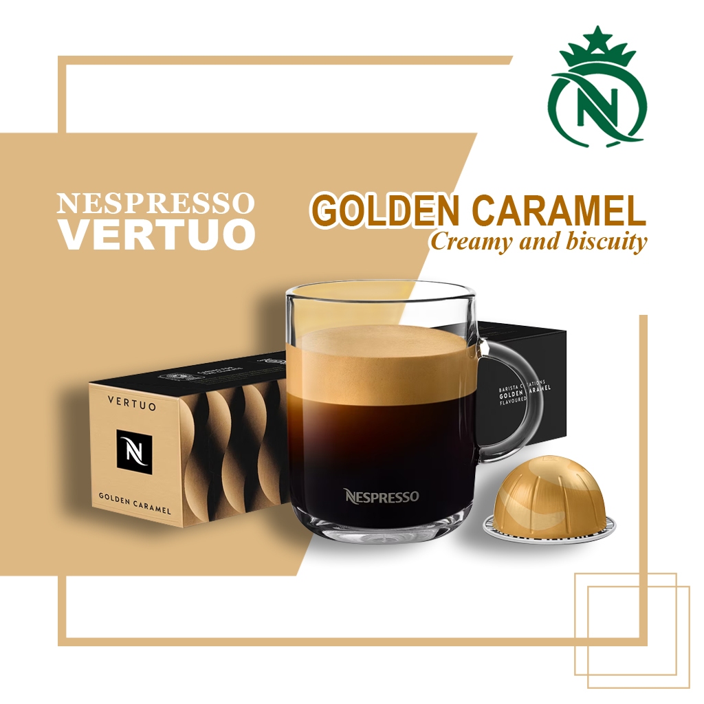 

Capsule Nespresso Vertuo Golden Caramel Pack - Kopi Kapsul Flavoured Coffee