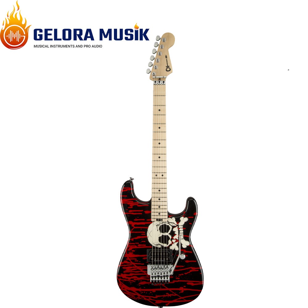 Gitar Elektrik Charvel Warren DeMartini Signature Pro-Mod, Maple FB, Blood and Skull