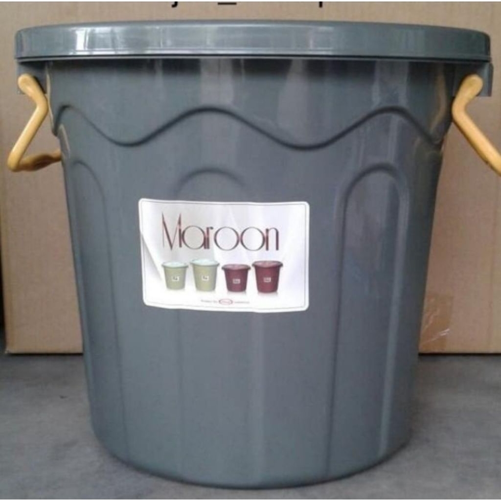 EMBER PLASTIK MAROON 40 LITER + tutup