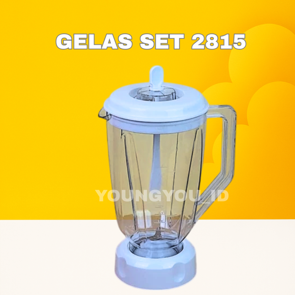 GELAS + TUTUP + PISAU BLENDER PHILIPS HR 2815 ORIGINAL SET