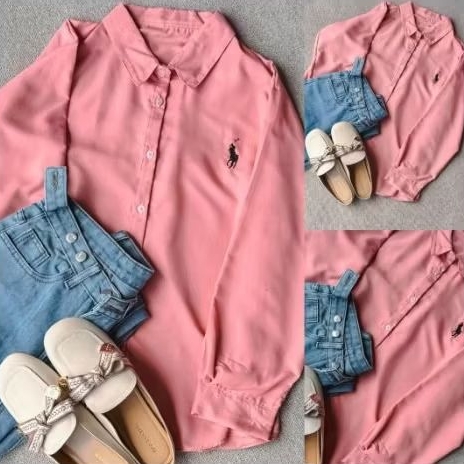 KEMEJA POLO WANITA/ BORDIR POLO KEMEJA POLOS