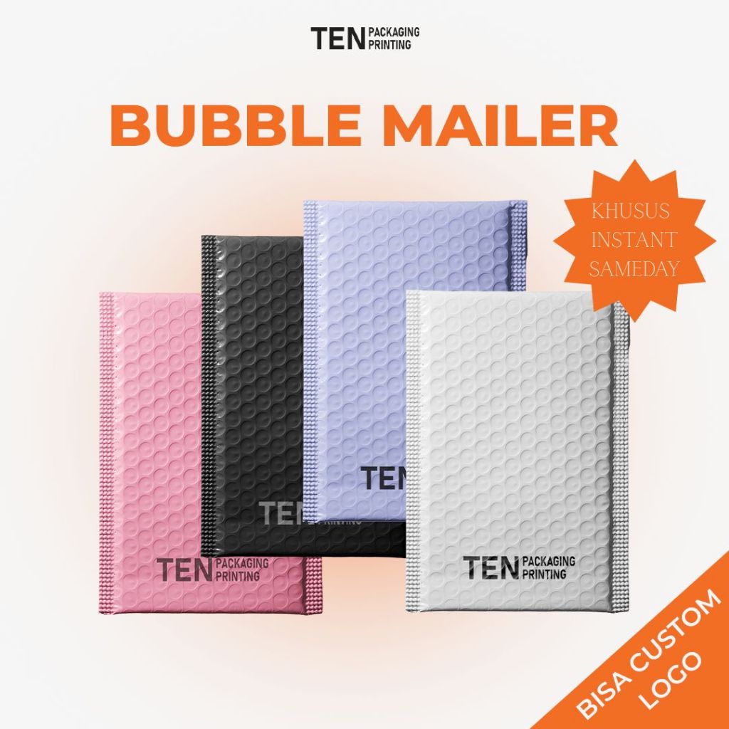 

(INSTANT/SAMEDAY) Bubblemailer Premium Putih Hitam Ungu Pink | POLYBUBBLE AMPLOP Bubblemailer PACKING OLSHOP Murah