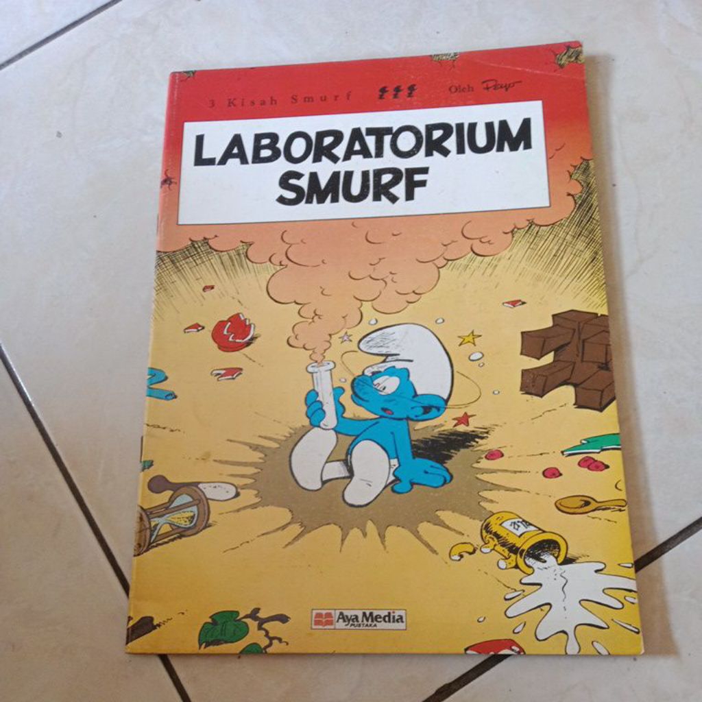 komik laboratorium smurf