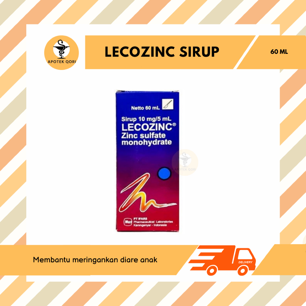 LECOZINC SIRUP 60 ML / ZINC SULFATE MONOHYDRATE / MERINGANKAN DIARE ANAK