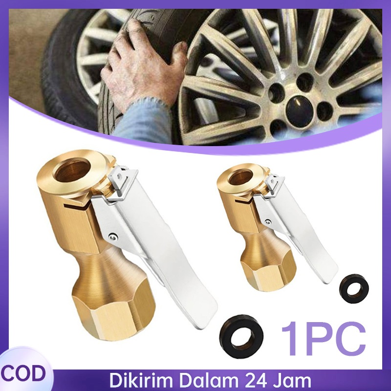 COD Tire Chuck Klip Nozzle Pompa Angin Tire Chuck Alat Isi Angin Ban Kepala Untuk Ban Mobil Air Chuc