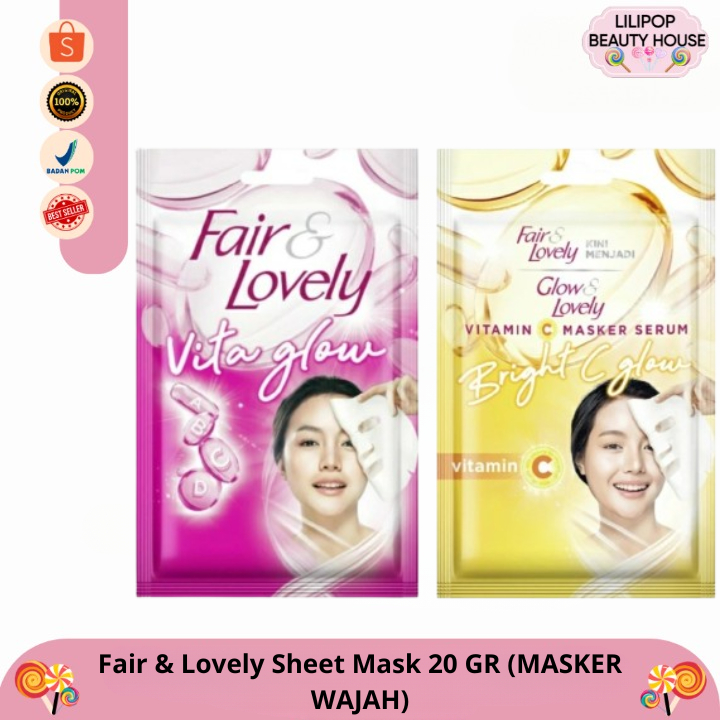 Fair & Lovely Sheet Mask 20 GR (MASKER WAJAH)
