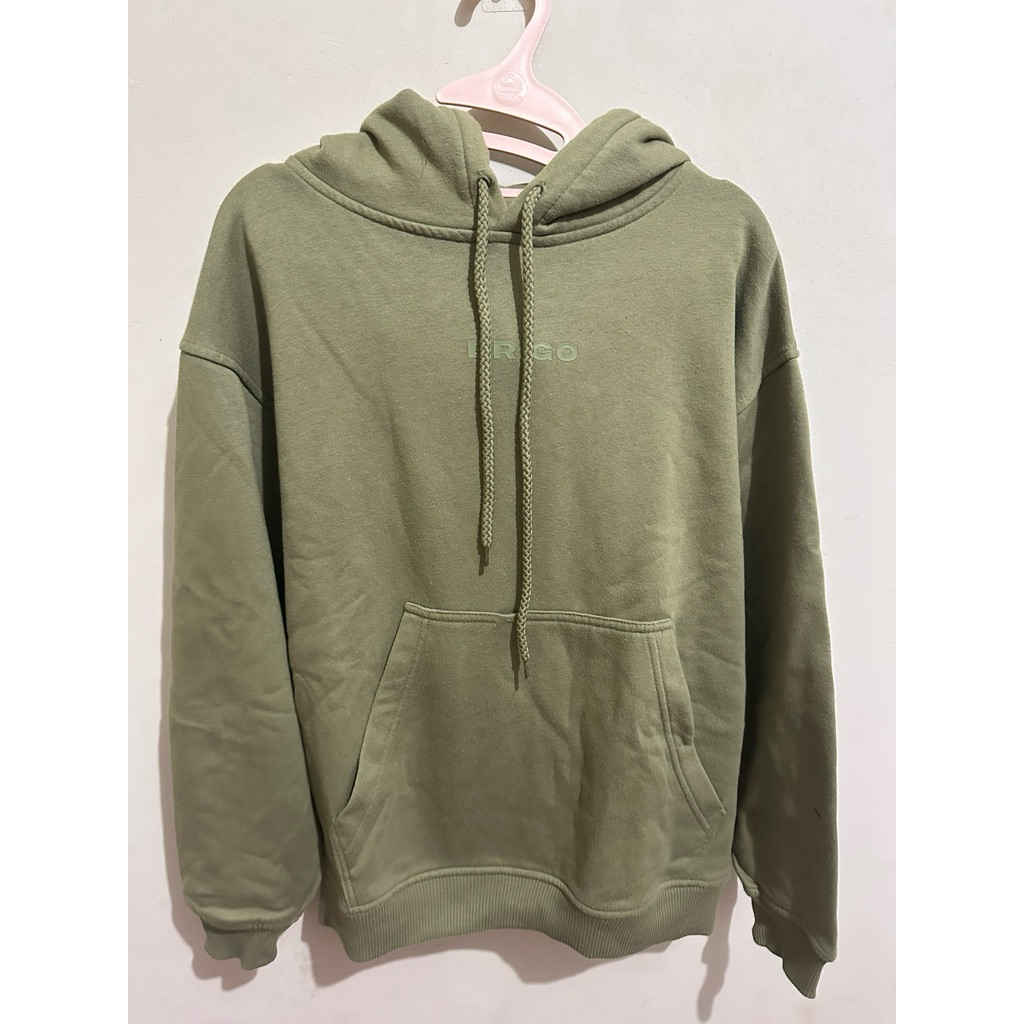 #58 PRELOVED - Hoodie/jakett Erigo pria wanita warna hijau