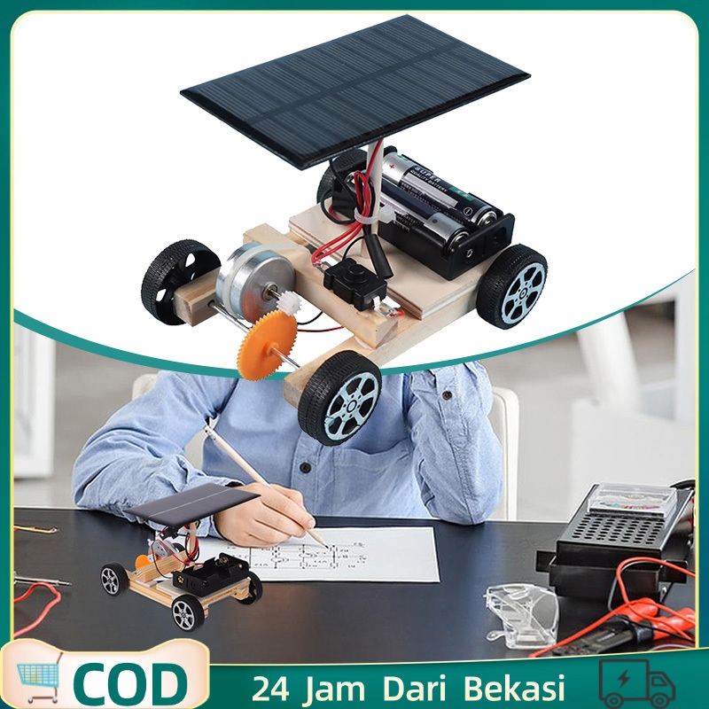 Mobilan Kayu Puzzle Mobil  Mainan Edukasi Sains Anak Solar Car Tenaga Surya Diy Puzzle Rakitan Mobil