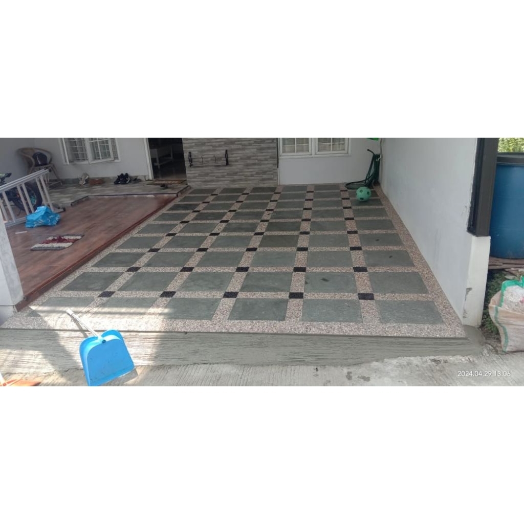 carport rumah batu andersit minimalis