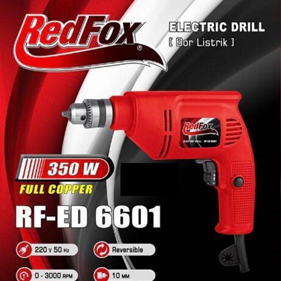 REDFOX RF-ED6601 Mesin Bor Listrik 10 MM - Electric Drill Reversible