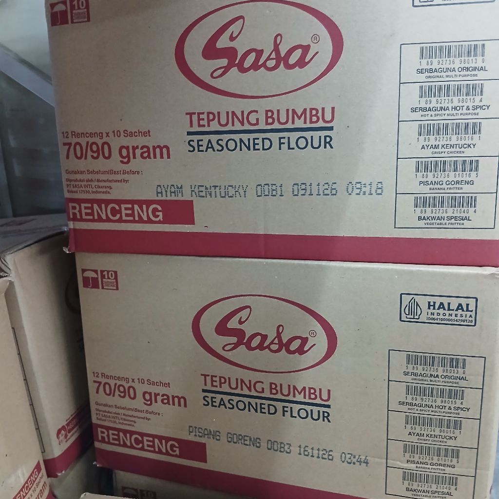 

Sasa Tepung Bumbu 70/90gr 1 Dus | (12 Renceng x 10 Sachet)