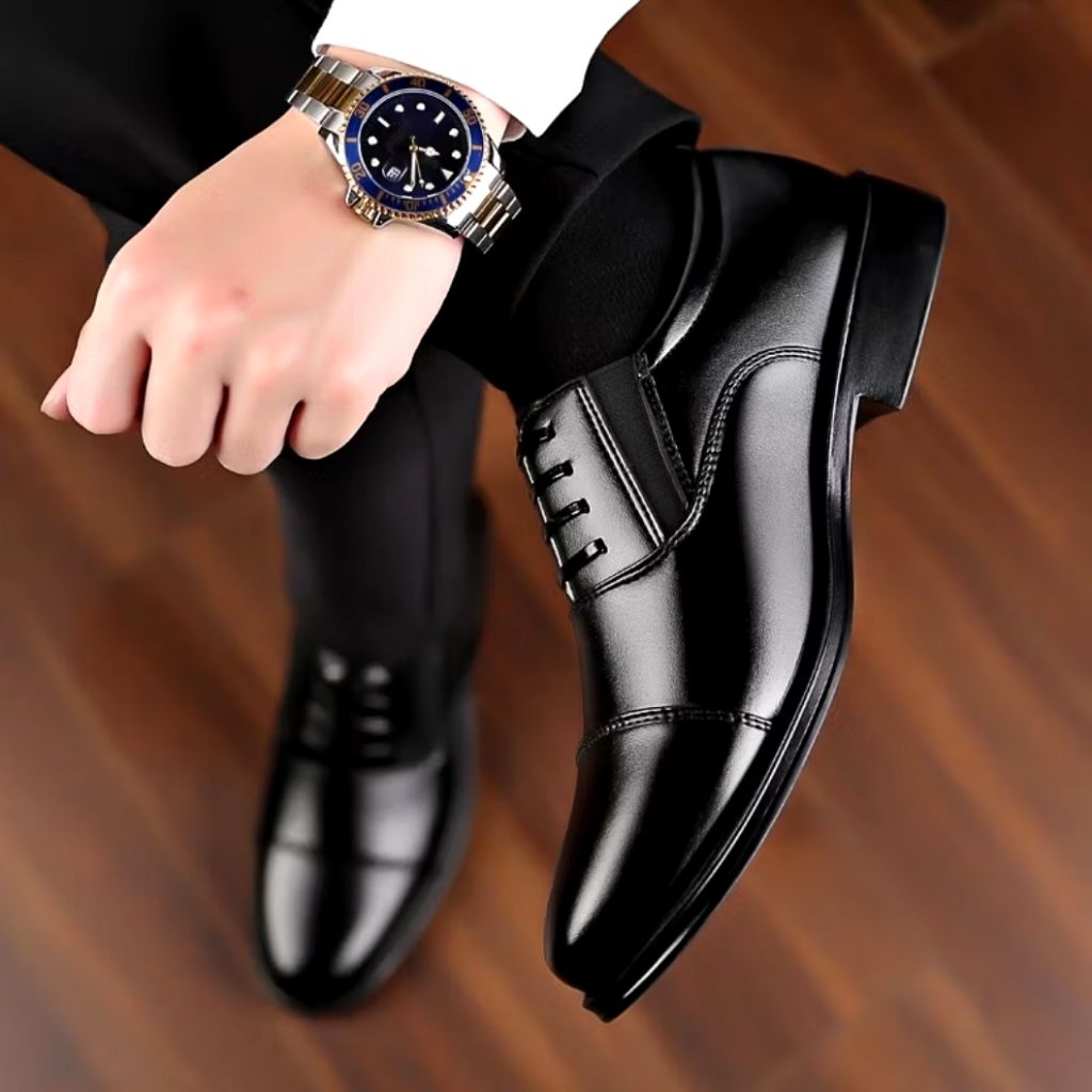 Sepatu Pantofel Pria Kulit Asli Hitam Sepatu Kulit Pria Kerja