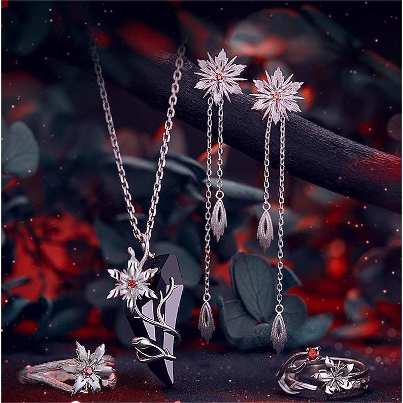 Douluo Continent Ring Anime Soul Land Peripheral Love Heartbroken Red Xiaowu Pendant Earrings Neckla