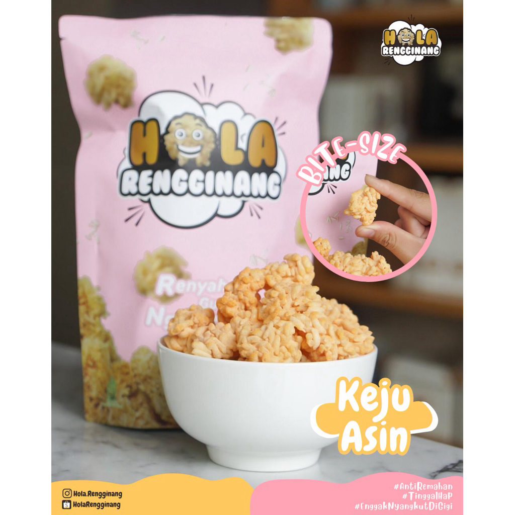

Hola Rengginang Rasa Keju Asin 100gr