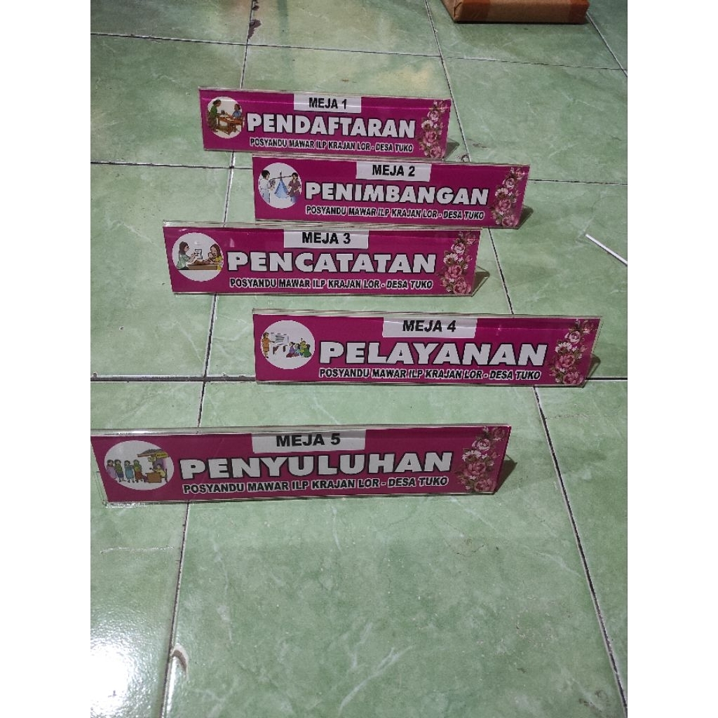 

PAPAN MEJA AKRILIK SATU PAKET ISI 5