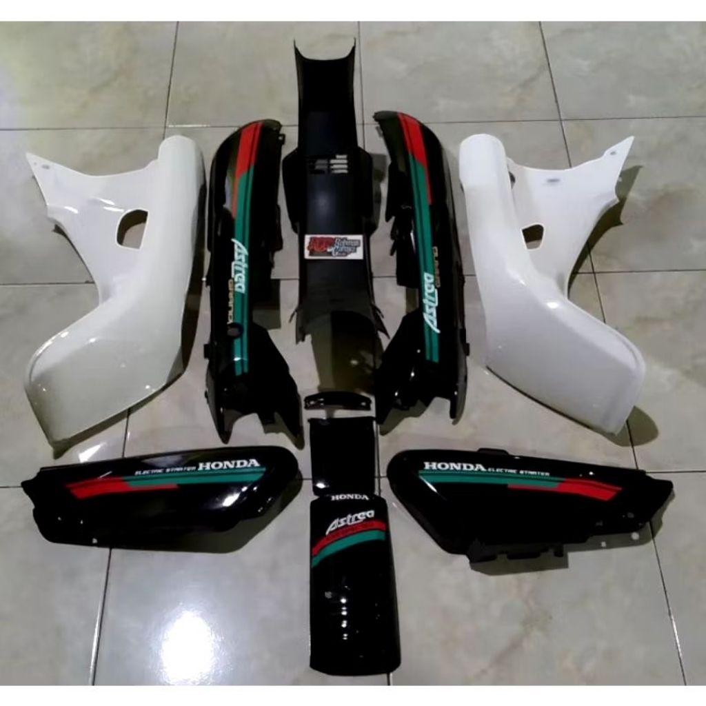 Paket Cover Body Honda astrea Grand Sabit Set Sayap Legshield Tengah Astrea grand Paket Hemat bodi a