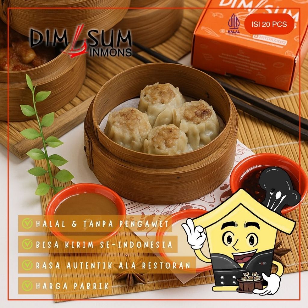

Inmons Dimsum Murah Langsung Pabrik isi 20 Halal Frozen Food Premium - Dicoba (Dimsum Oncom Bandung)