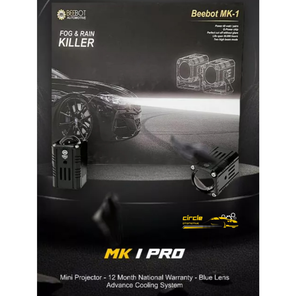 BEEBOT MK-1 FOG & RAIN KILLER MINI PROJECTOR MK 1 PRO BLUE LENS
