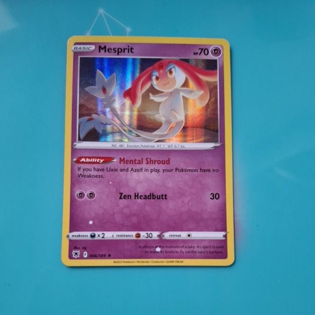Kartu pokemon original holo rare Mesprit 066/189