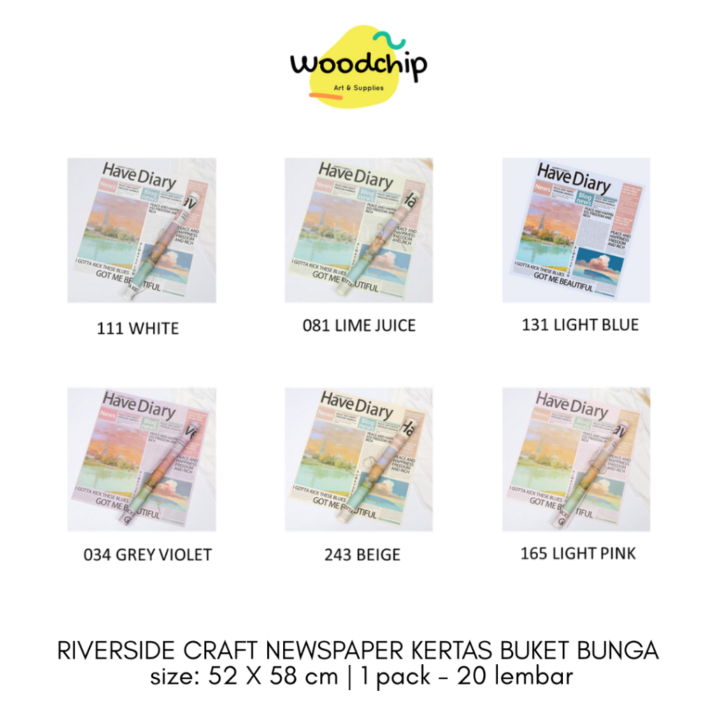 

[LEMBAR] RIVERSIDE CRAFT NEWSPAPER KERTAS BUKET BUNGA BOUQUET KERTAS KADO WRAPPING PAPER SAMPUL BUKU