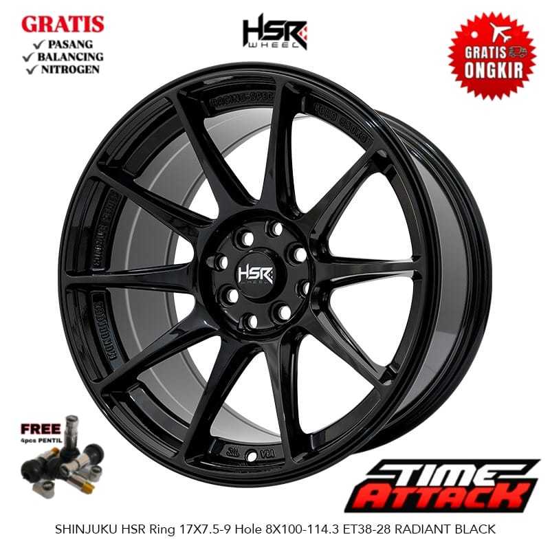 Velg Mobil Yaris R17 HSR WHEEL Tipe Shinjuku Ring 17 - TIME ATTACK BOGOR