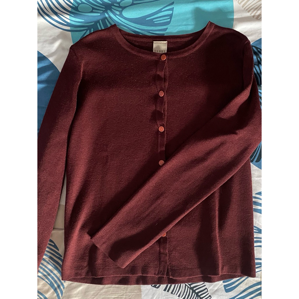 Cardigan Maroon