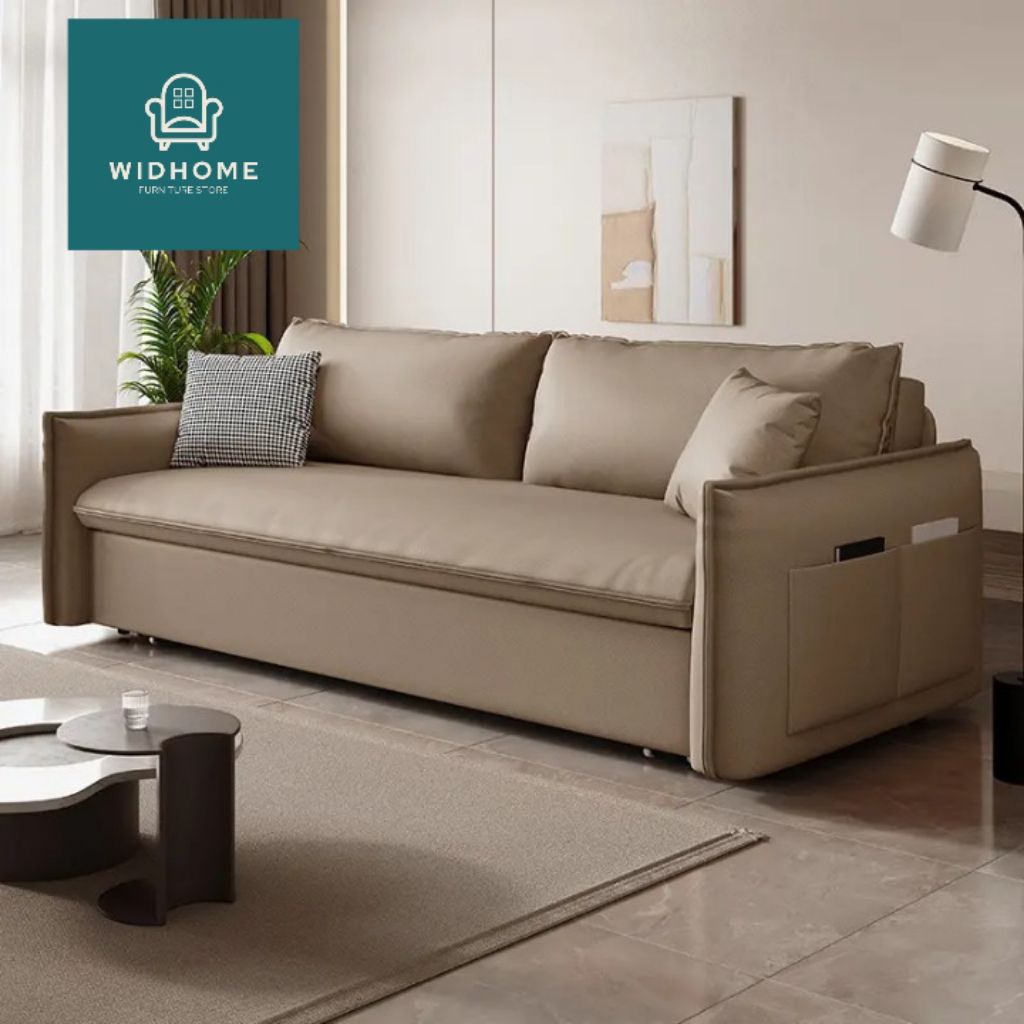 Sofabed Minimalis Modern / Sofabed Multifungsi Model Terbaru / Sofabed 2 Seater Bahan Kulitt