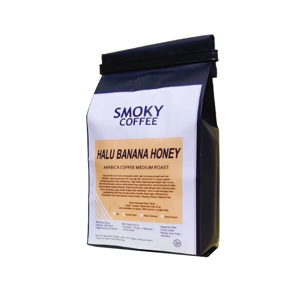 

Kopi Halu Banana Honey Arabika - Medium Roast 200 gr - Smoky Coffee