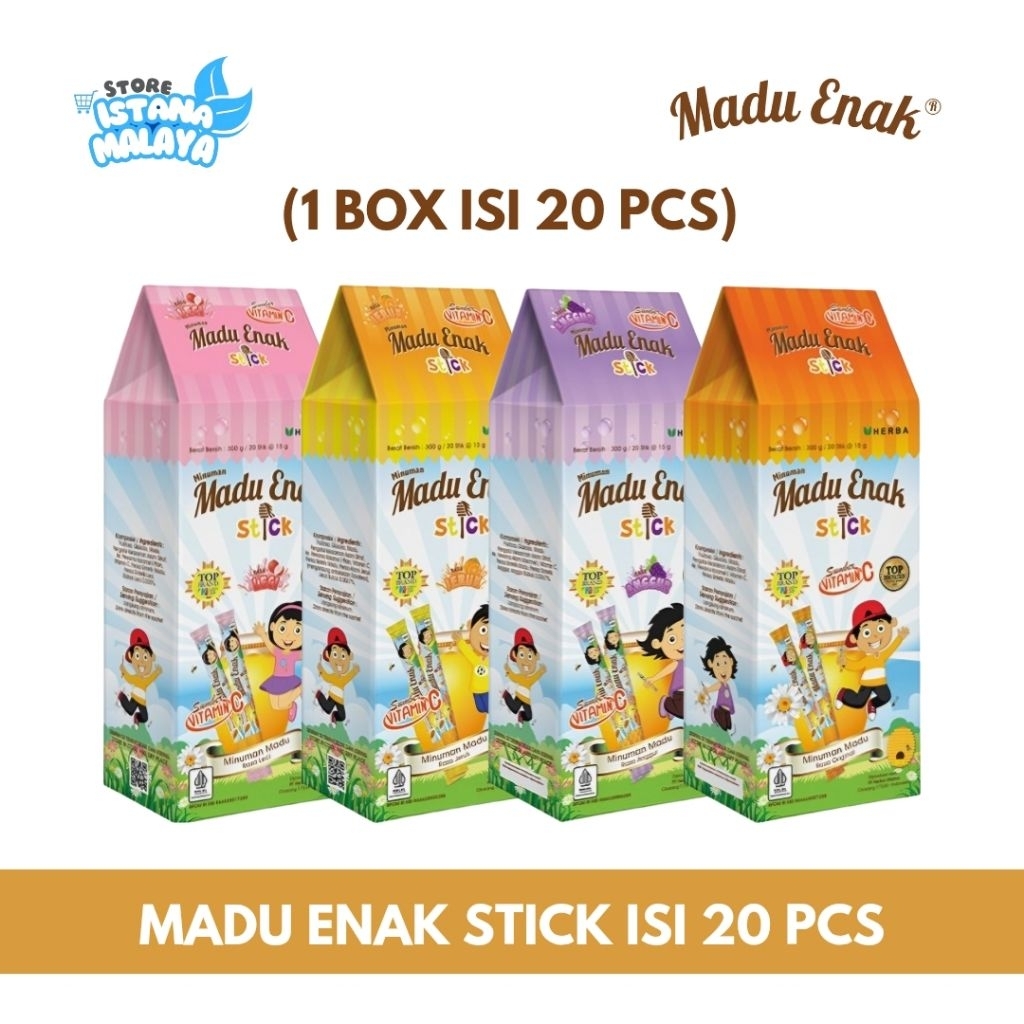 Madu Enak Stick Herba isi 20 Sachet Madu Anak