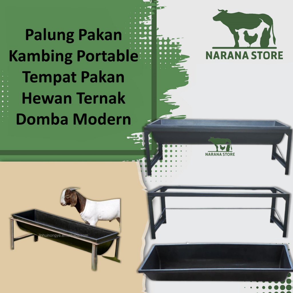 Palung Pakan Kambing Portable Tempat Pakan Hewan Ternak Domba Modern