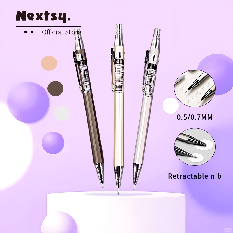 

Nextsy Isi Pensil Mekanik Otomatis 0.5-0.7mm Perlengkapan Sekolah Pelajar Pensil Otomatis Tekan