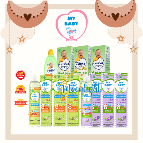 [3 PCS] MY BABY Minyak Telon Plus Eucalyptus | Lavender 150ml