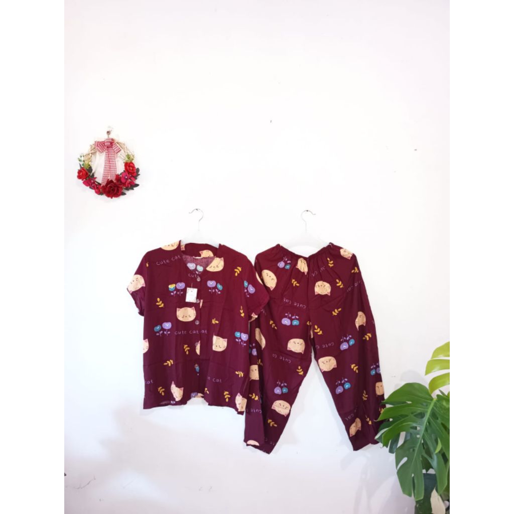 One Set Panjang Jumbo/ Setelan Celana Panjang Jumbo/Oneset Wanita Jumbo