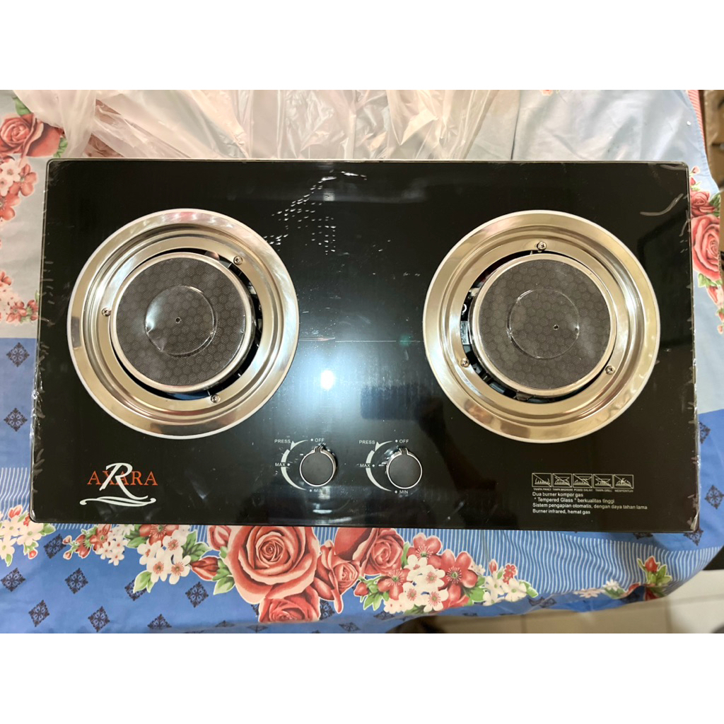 kompor tanam infra red 2 tungku merk Axara