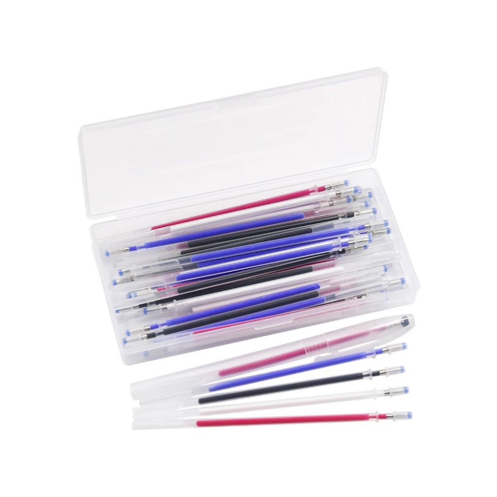 

Ay00! Pen Pola Panas Pulpen Penanda Kain Heat Erasable Pen Isi 40 pcs + 1 Case