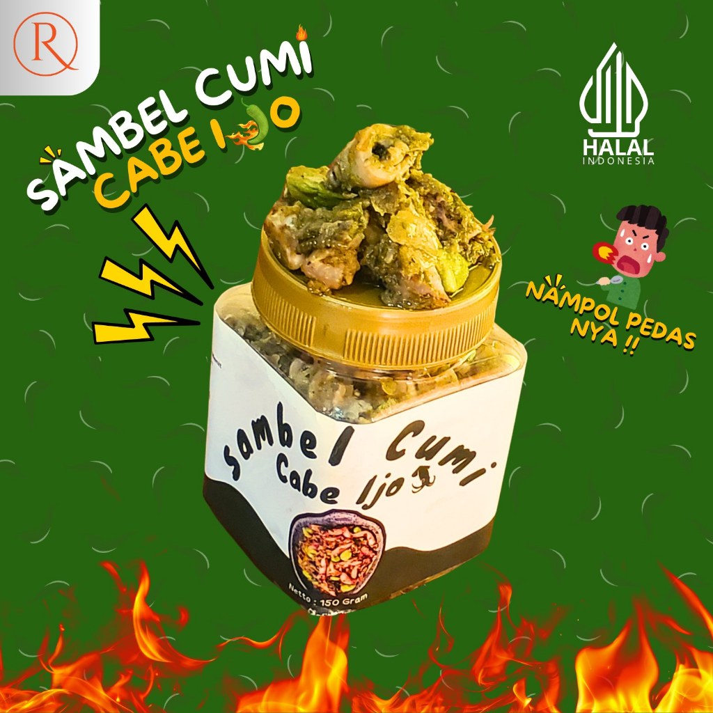 

SAMBEL CUMI CABE HIJAU 150G sambal pedas by retma.kitchenette