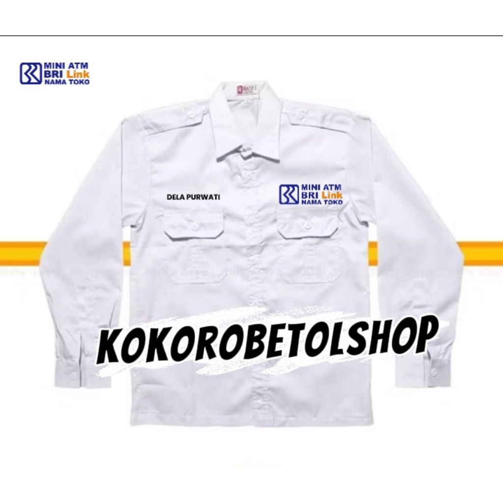 KEMEJA PDH AGEN BRI LINK - MINI ATM COSTUM BORDIR
