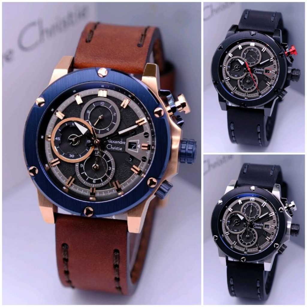 ALEXANDRE CHRISTIE 6491 PRIA KULIT ORIGINAL AC6491 AC 6491 JAM COWOK