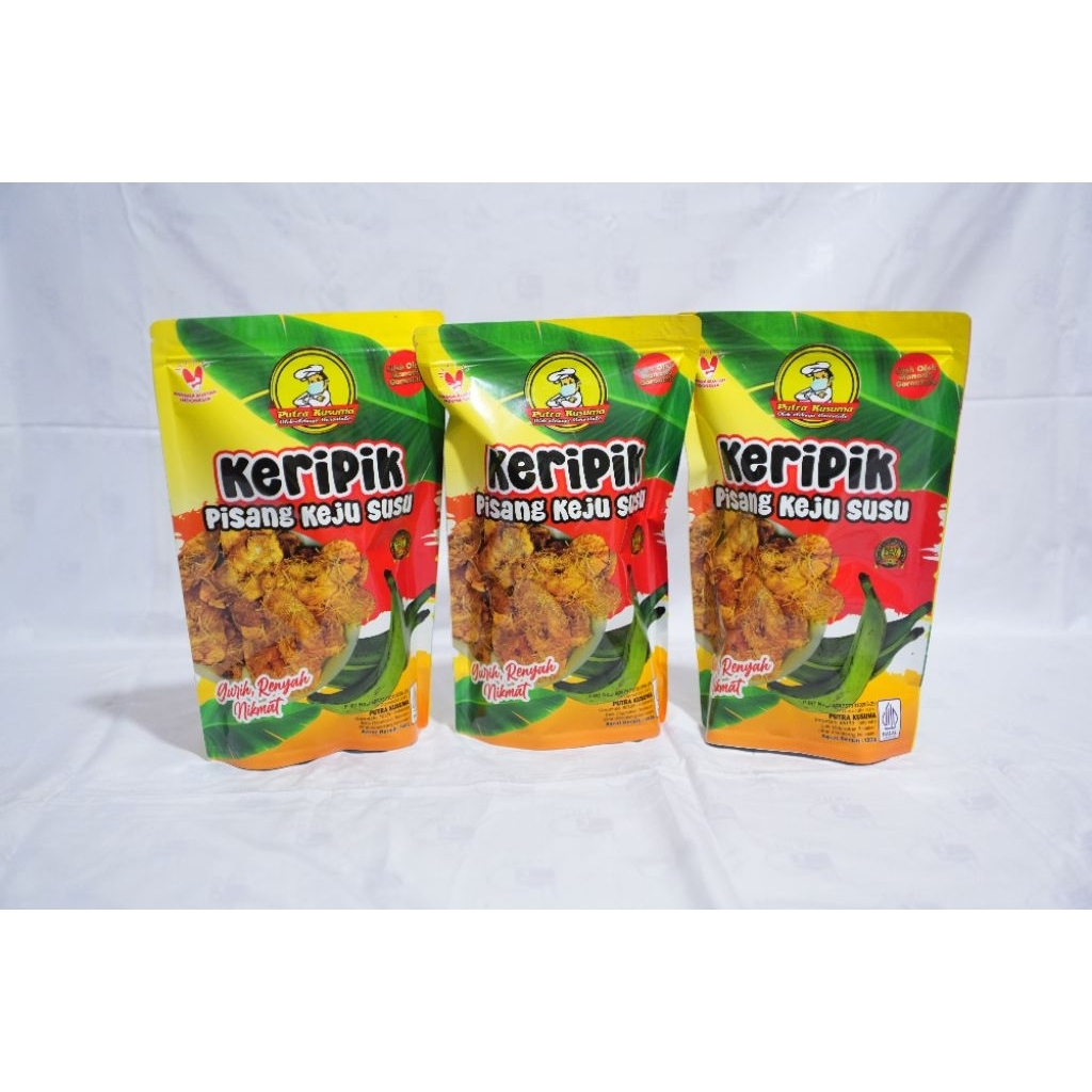 

kripik pisang keju susu putra kusuma nikmat gurih dan halal 180g