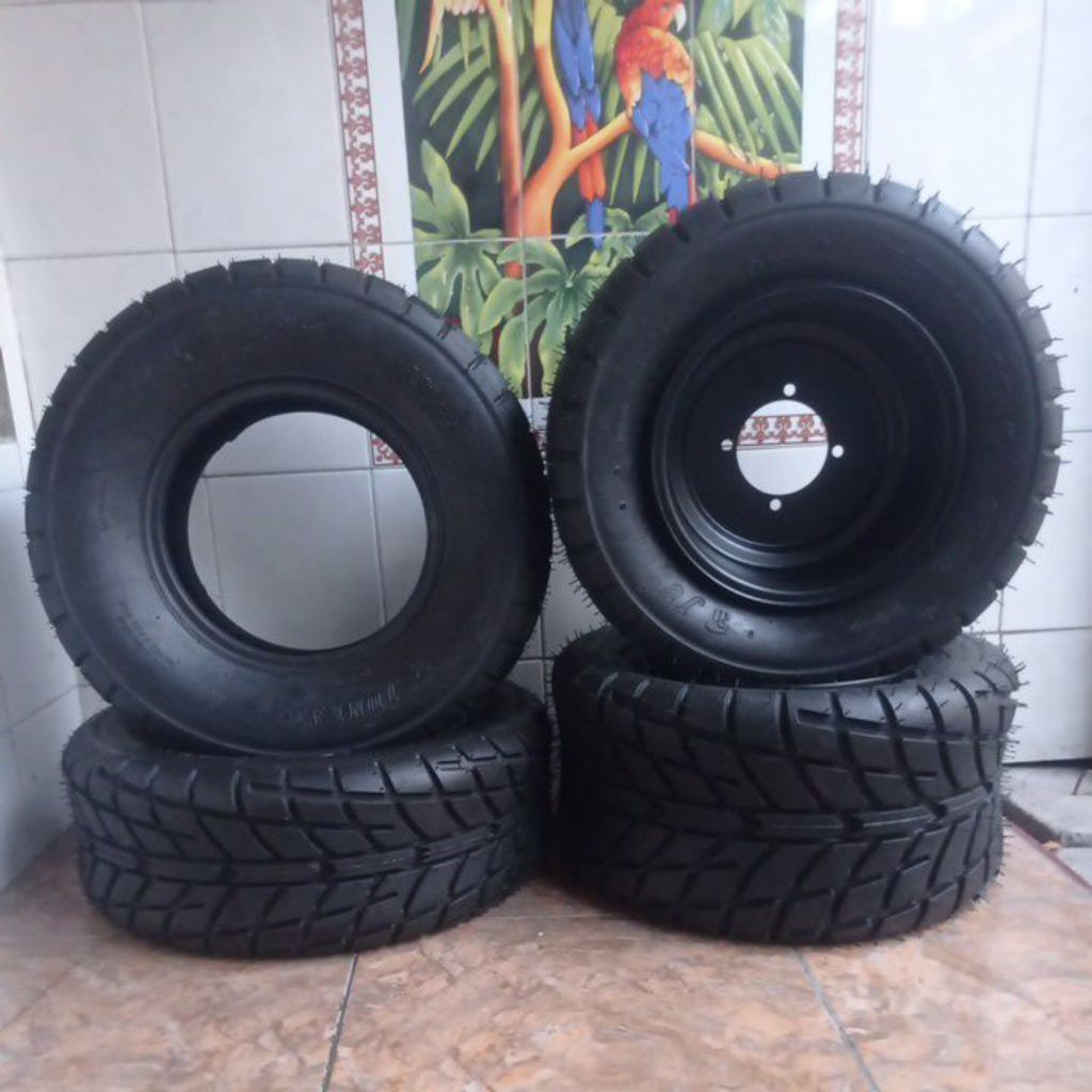 Ban ATV ring 10 set depan belakang + velg belakang 2pcs
