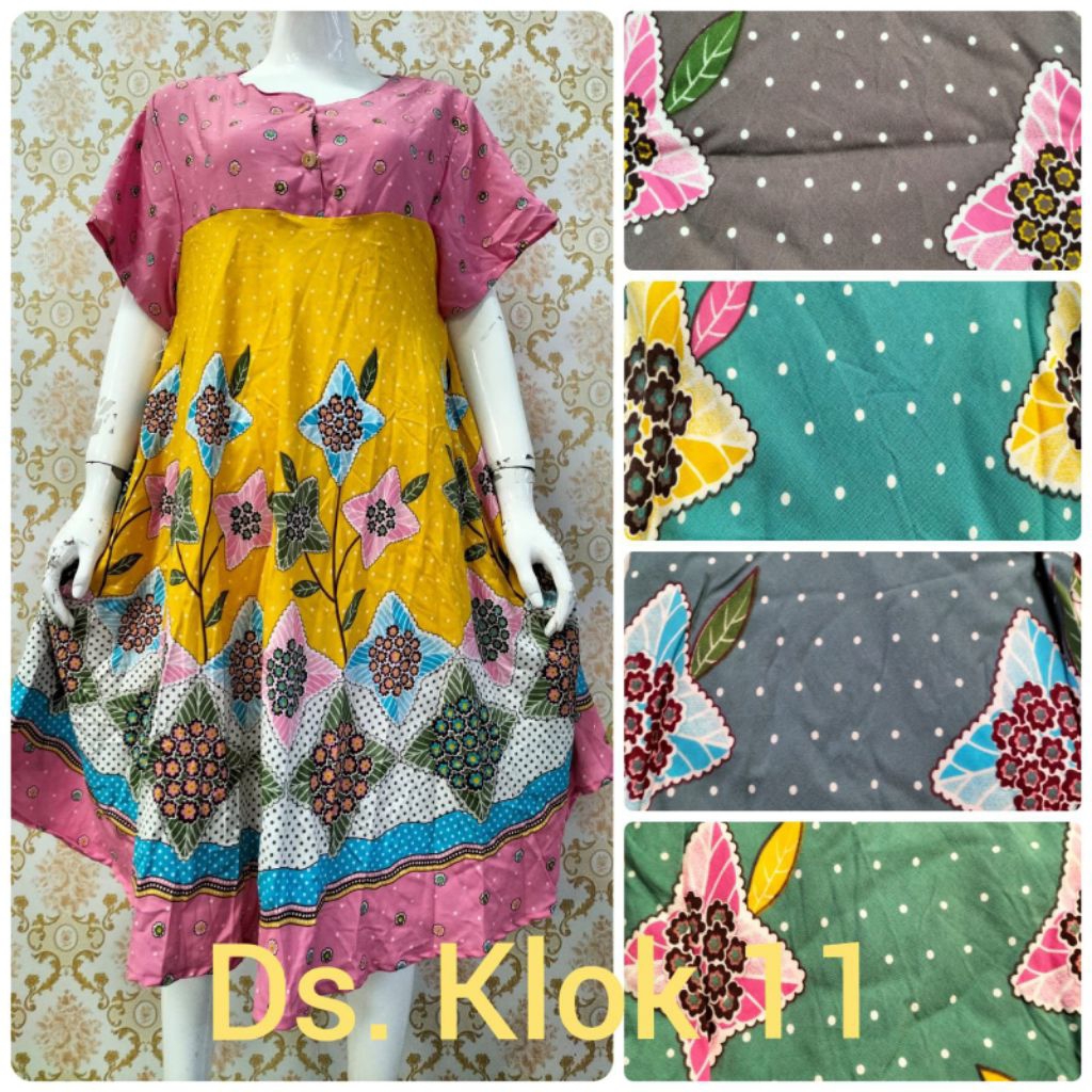 Bakul batik, Daster klok kancing depan