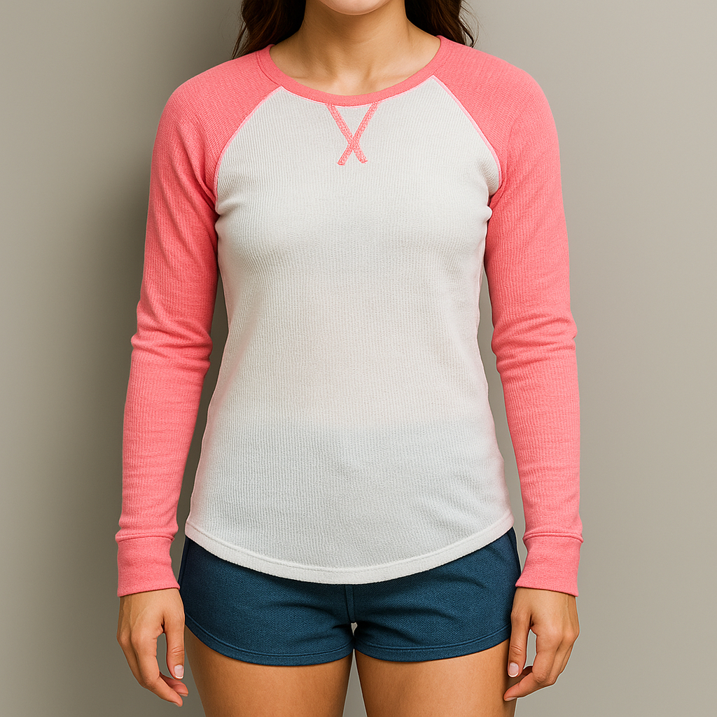 Kaos Lengan Panjang Wanita Putih-Peach OLD NAVY Size XXL