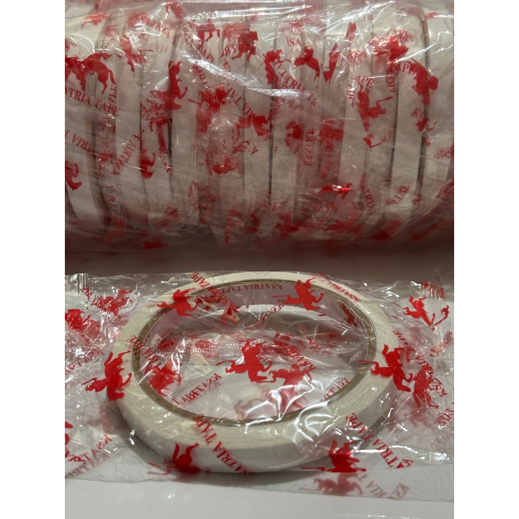 

DOUBLE TAPE KSATRIA TAPE 10MM PUTIH HIGH QUALITY SATUAN PCS