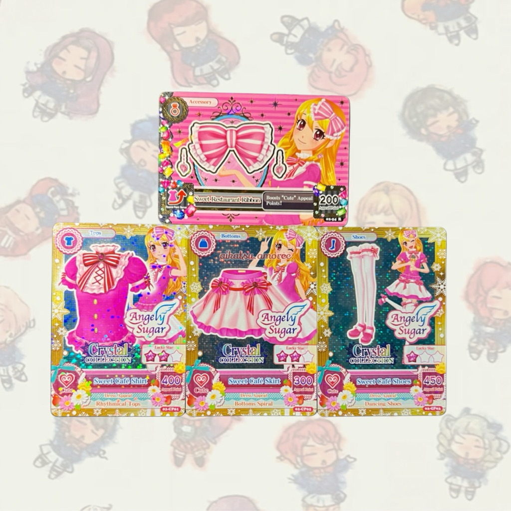 Aikatsu CP Crystal Collection Angely Sugar Sweet Cafe Restaurant Set
