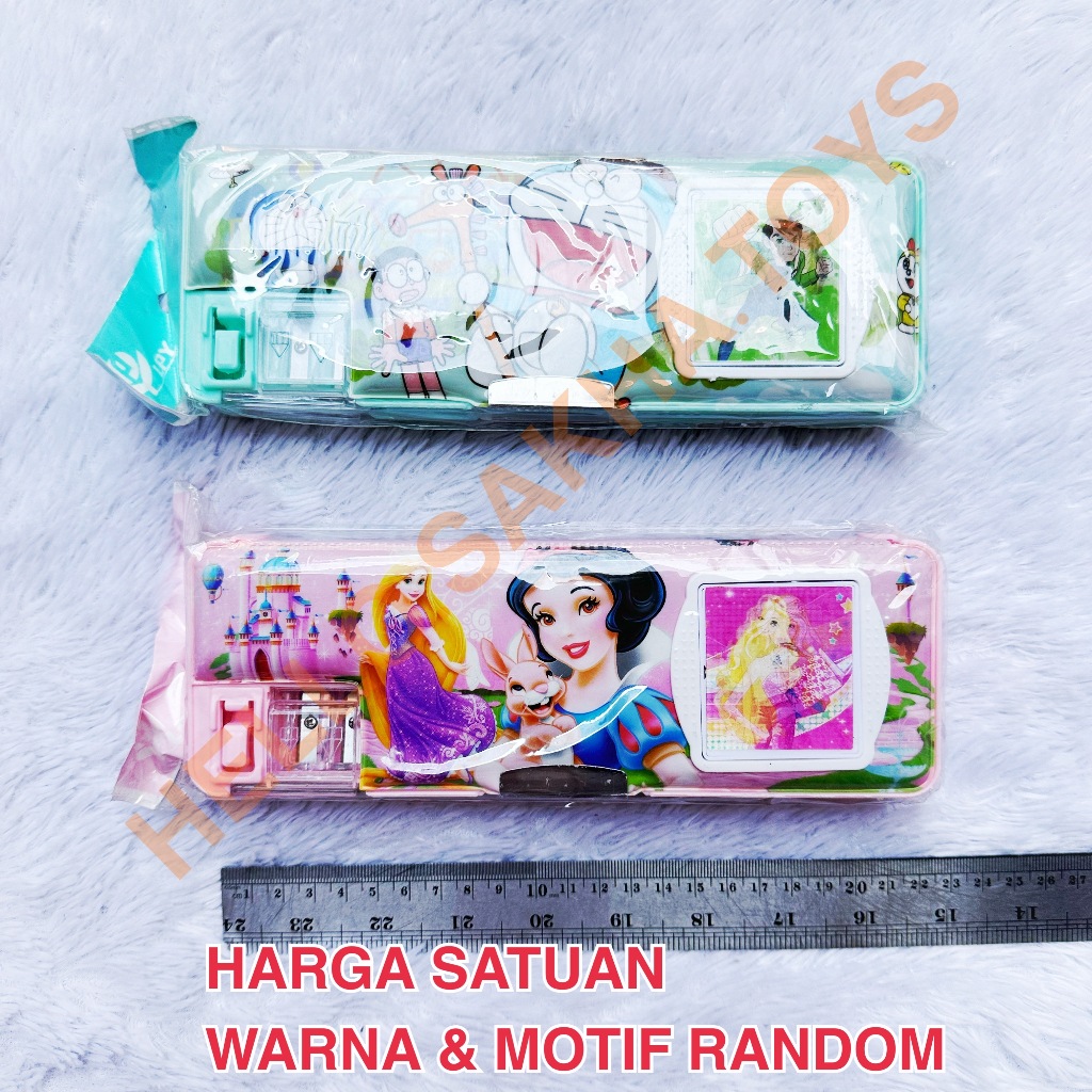 

TEMPAT PENSIL DOSGRIP KOTAK PENCIL KARTUN WARNA WARNI MURAH MERIAH ADA MAGNET KALKULATOR ALAT TULIS ATK PERALATAN SEKOLAH