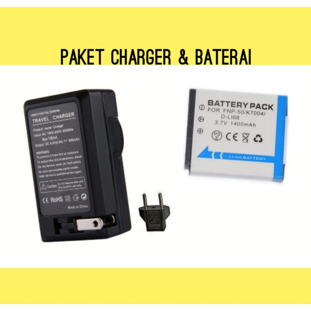 Charger & Baterai Fujifilm Finepix XP100 XP110 XP150 XP160 XP170 XP200 - Casan Batre