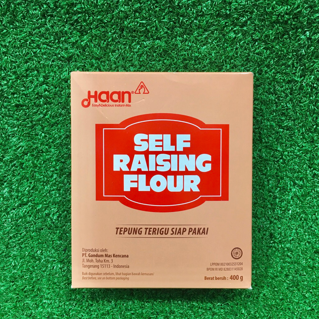 

Haan Self Raising Flour Tepung Terigu Siap Pakai 400gr Lokal HALAL
