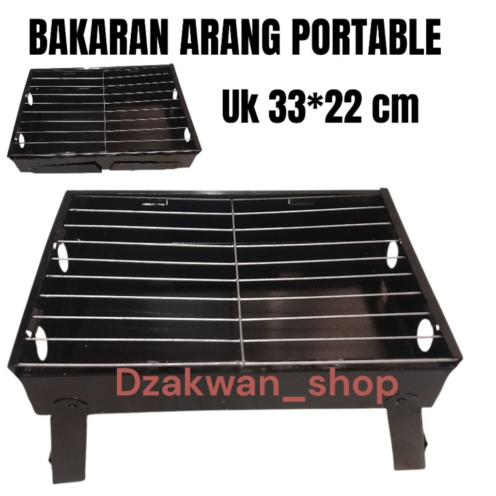 Panggangan Portable Bakaran Sate Ikan Ayam Sosis Bakar Arang
